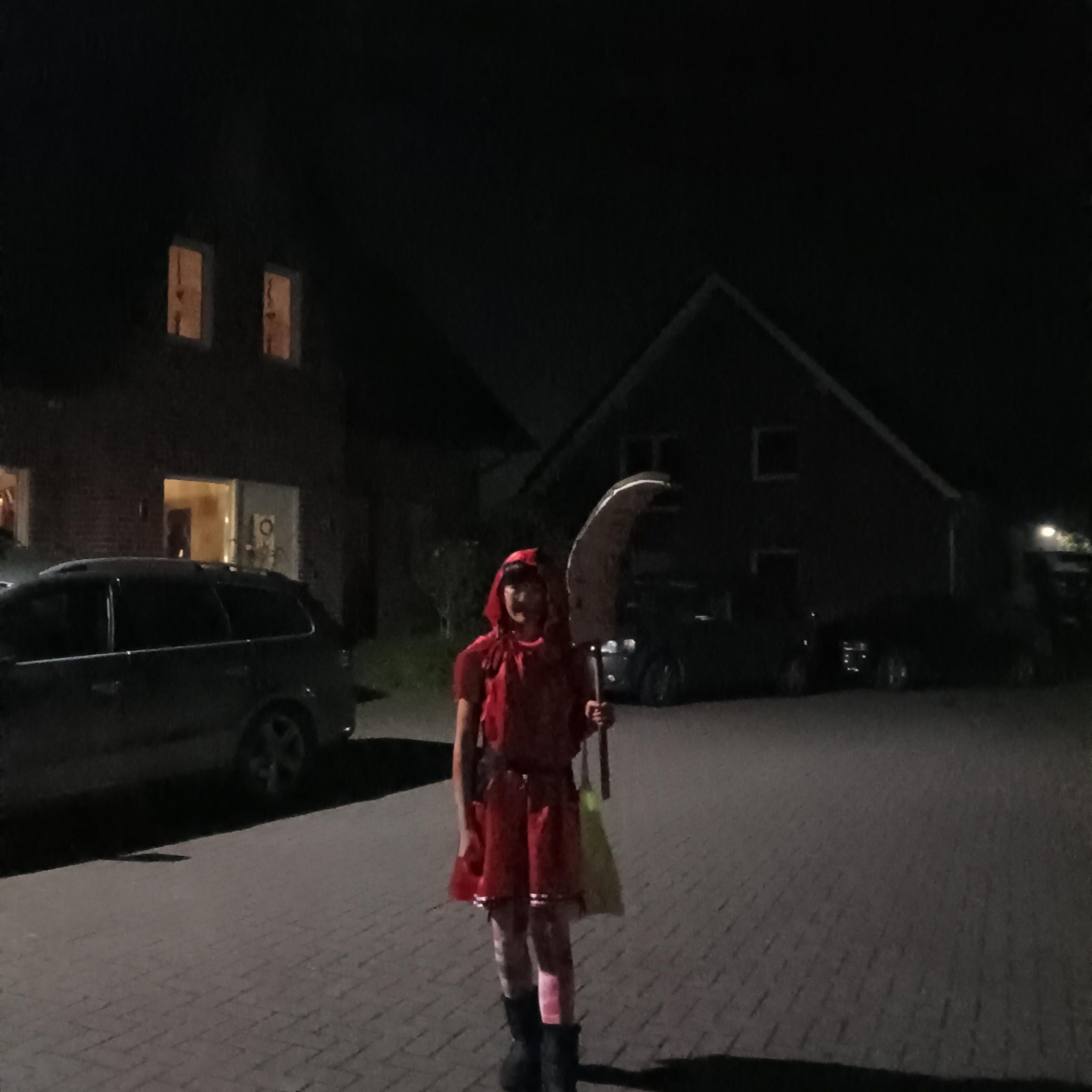 Die Gewinnerin des Halloween-Kostümwettbewerbs!